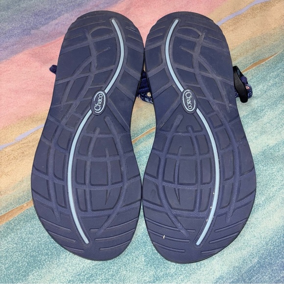 Chaco ZX2 Classic Blue Aztec Toe Loop Sandals Women Size 9 - Picture 6 of 7